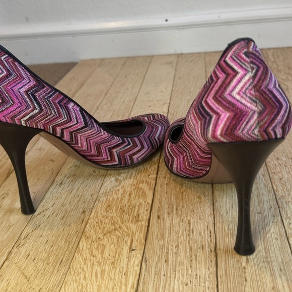 MISSONI *AUTHENTIC* Knit Zig Zag Stilettos Orange Label - Picture 12 of 14
